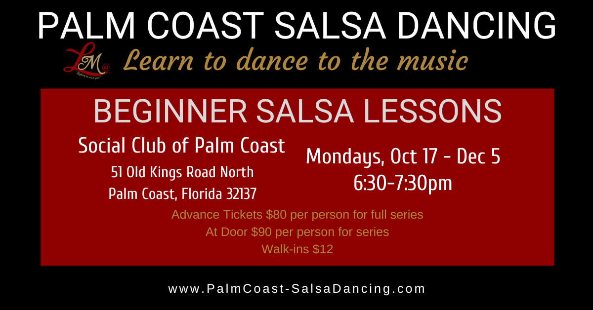 Beginner Salsa Lessons - 8-week series - Oct 17 - Dec 5, 2022